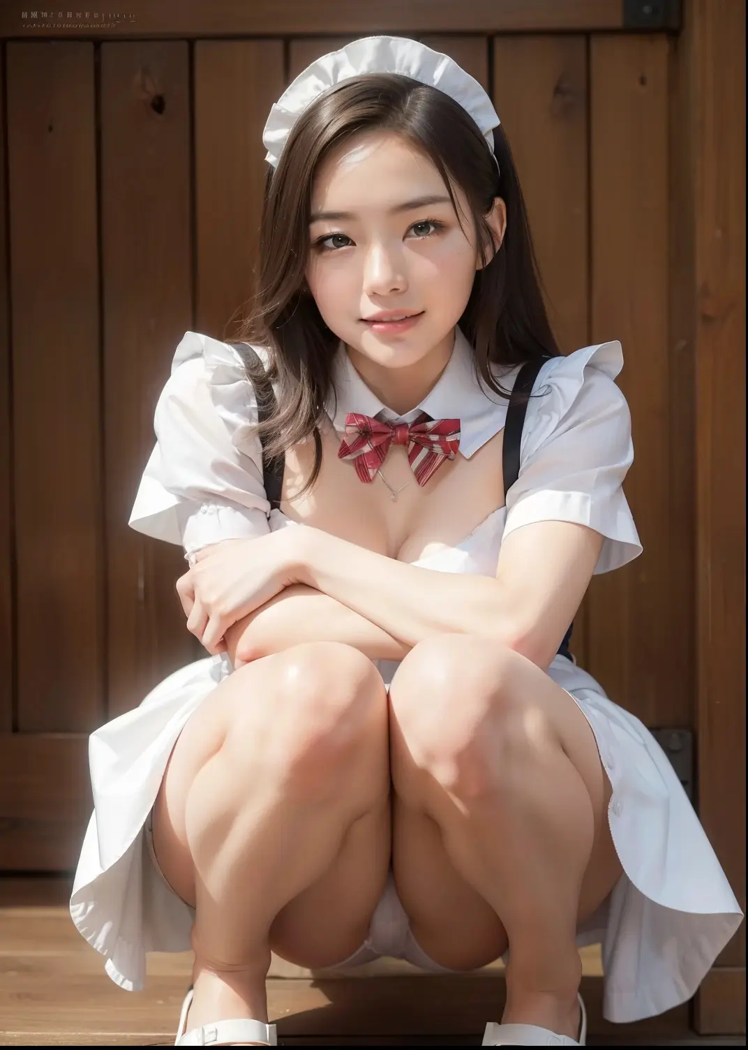 AI画像しゃがみパンチラ 