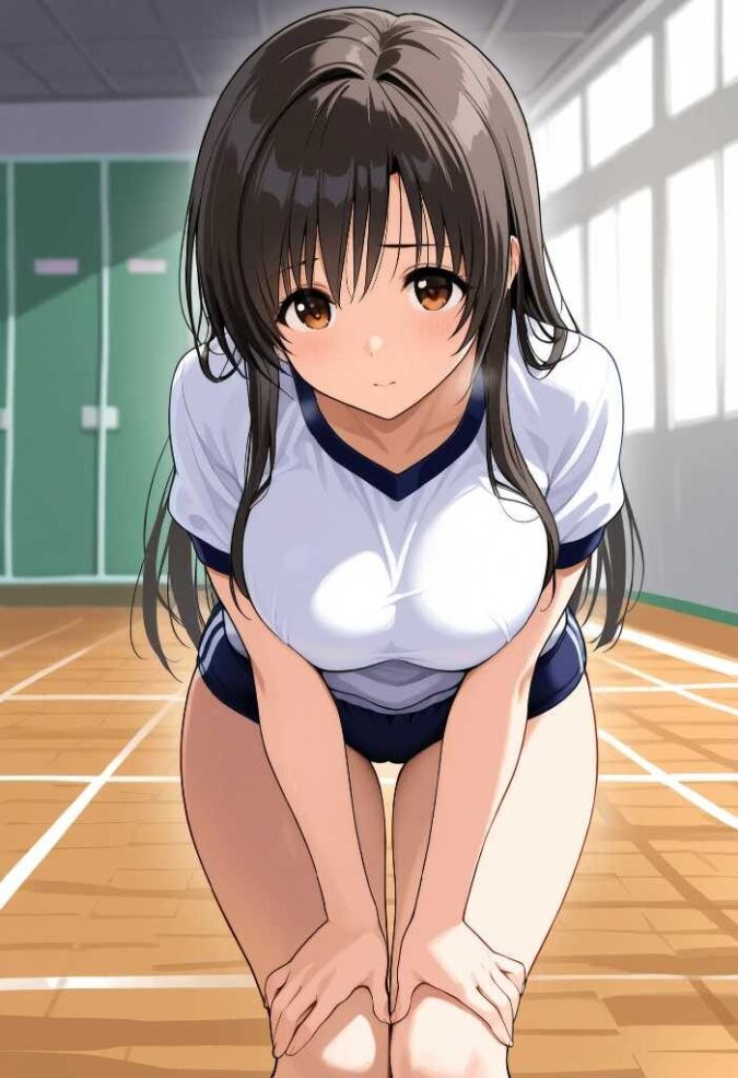 体操服をきたかわいい女子校生