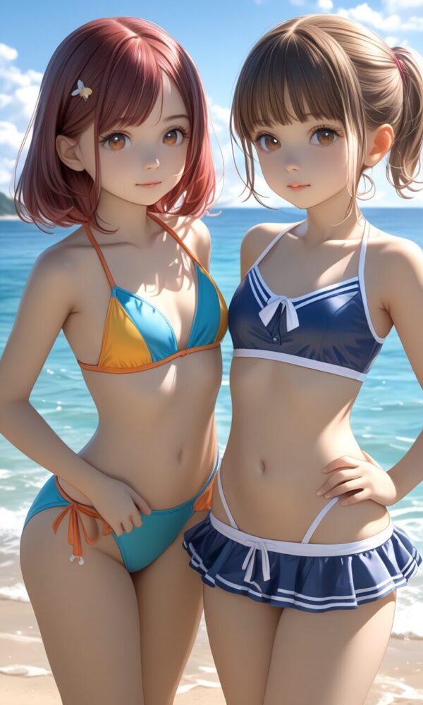 ビキニを着た少女