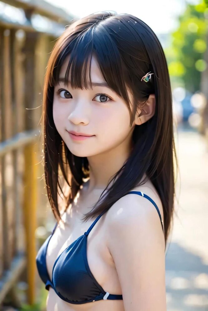 貧乳美少女のビキニグラビア